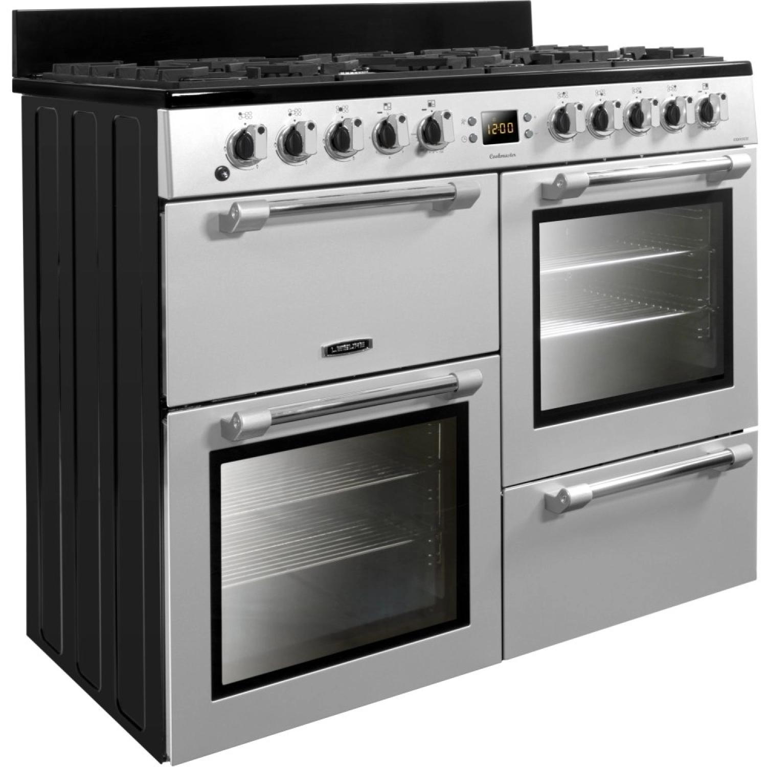 Leisure Cookmaster 100 CK100F232S 100cm wide Dual Fuel Range Cooker with Gas Hob - Silver - A/A Rated full image