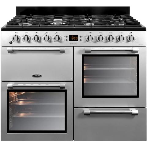 Leisure Cookmaster 100 CK100F232S 100cm wide Dual Fuel Range Cooker with Gas Hob - Silver - A/A Rated