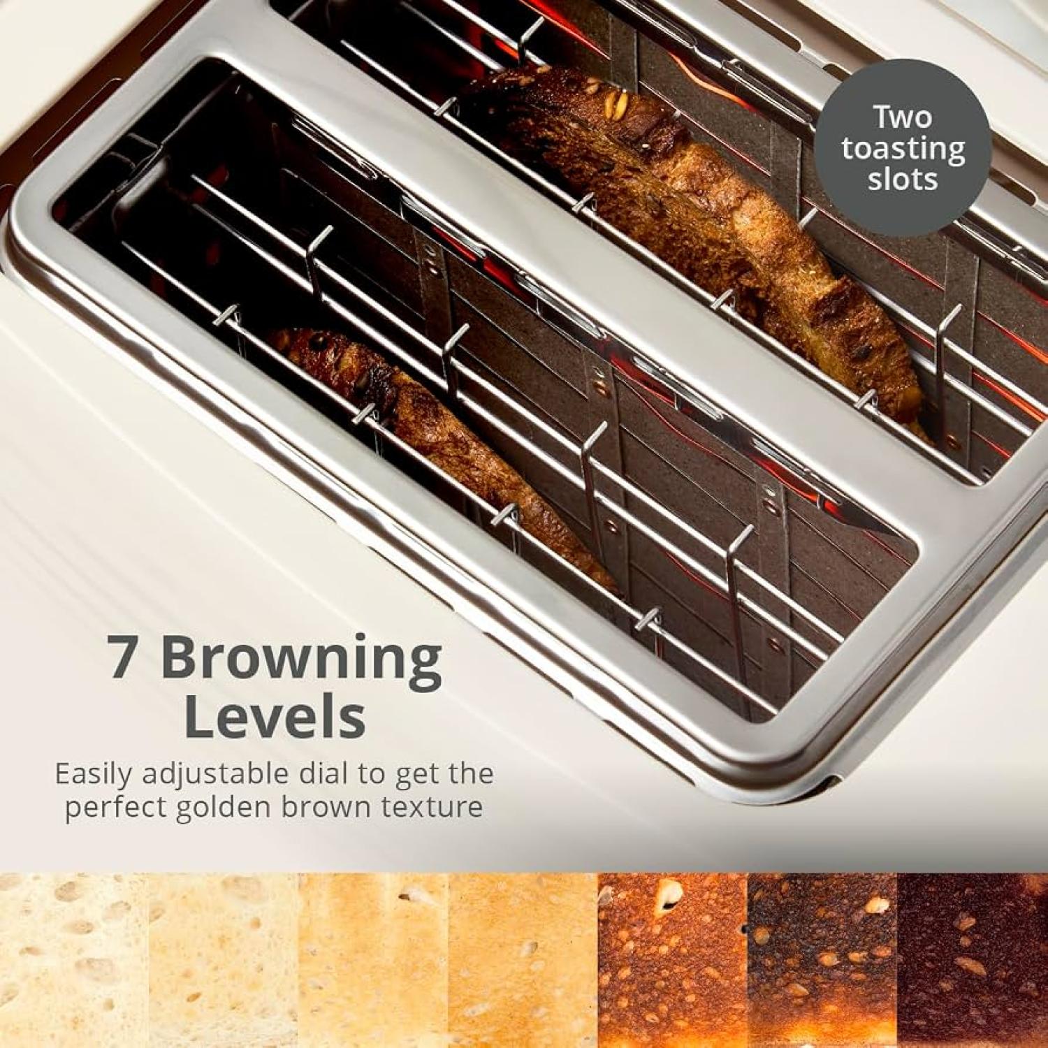 2 Slice Toaster - Cream full image