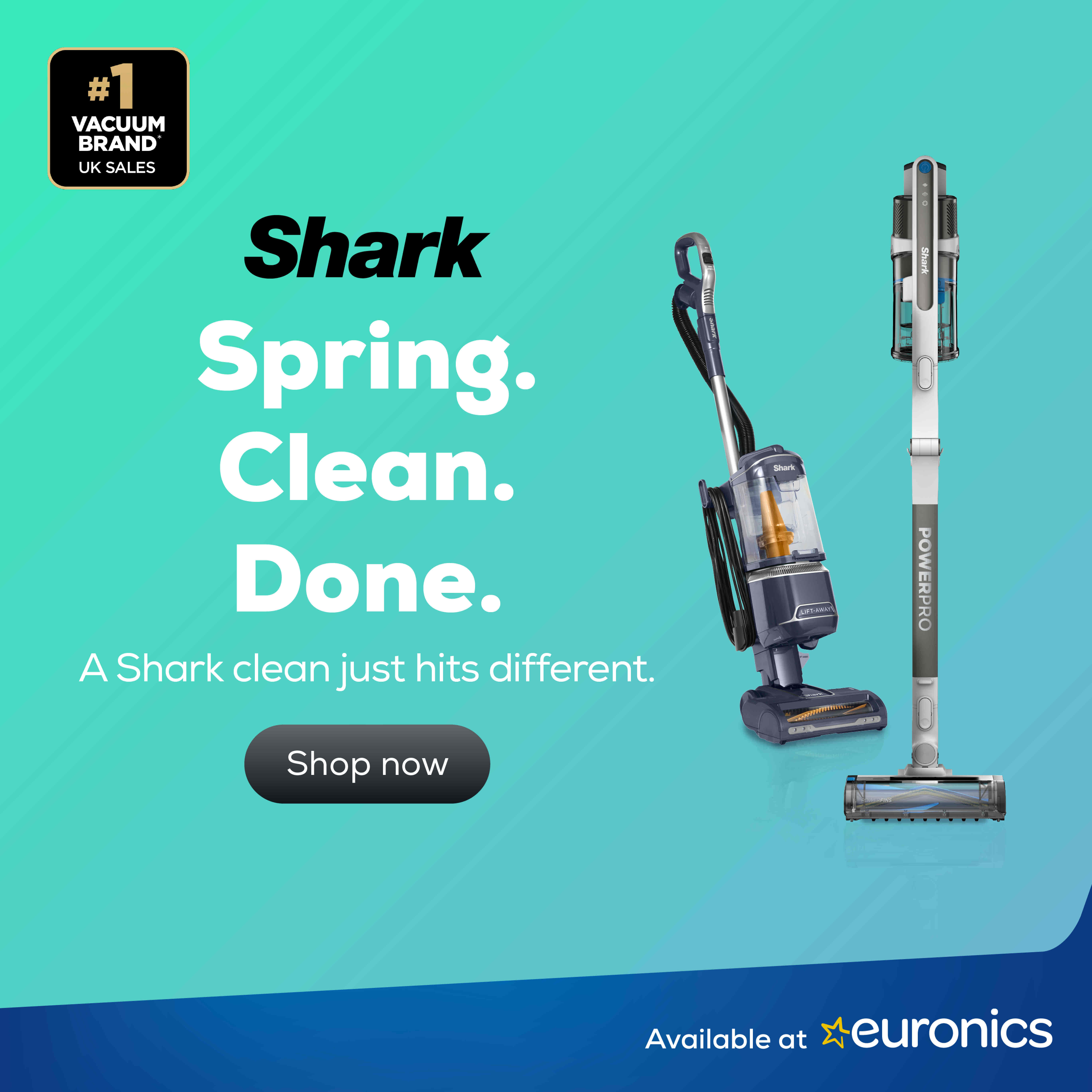 Shark Floorcare Spring Deals. Vacuum Cleaners, Carpet Washers, Handhelds, Fans and Hair Products all available from Frivestar Services - Euronics.