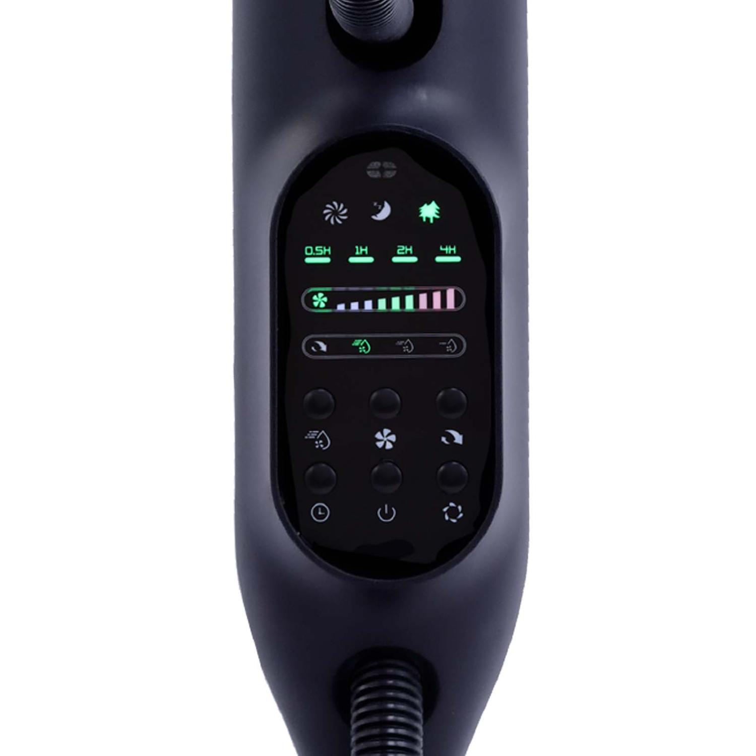 Powersonic Pedestal Oscillating Misting Fan - Black - 3 Speed - PWRHT505 full image
