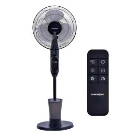 Powersonic Pedestal Oscillating Misting Fan - Black - 3 Speed - PWRHT505