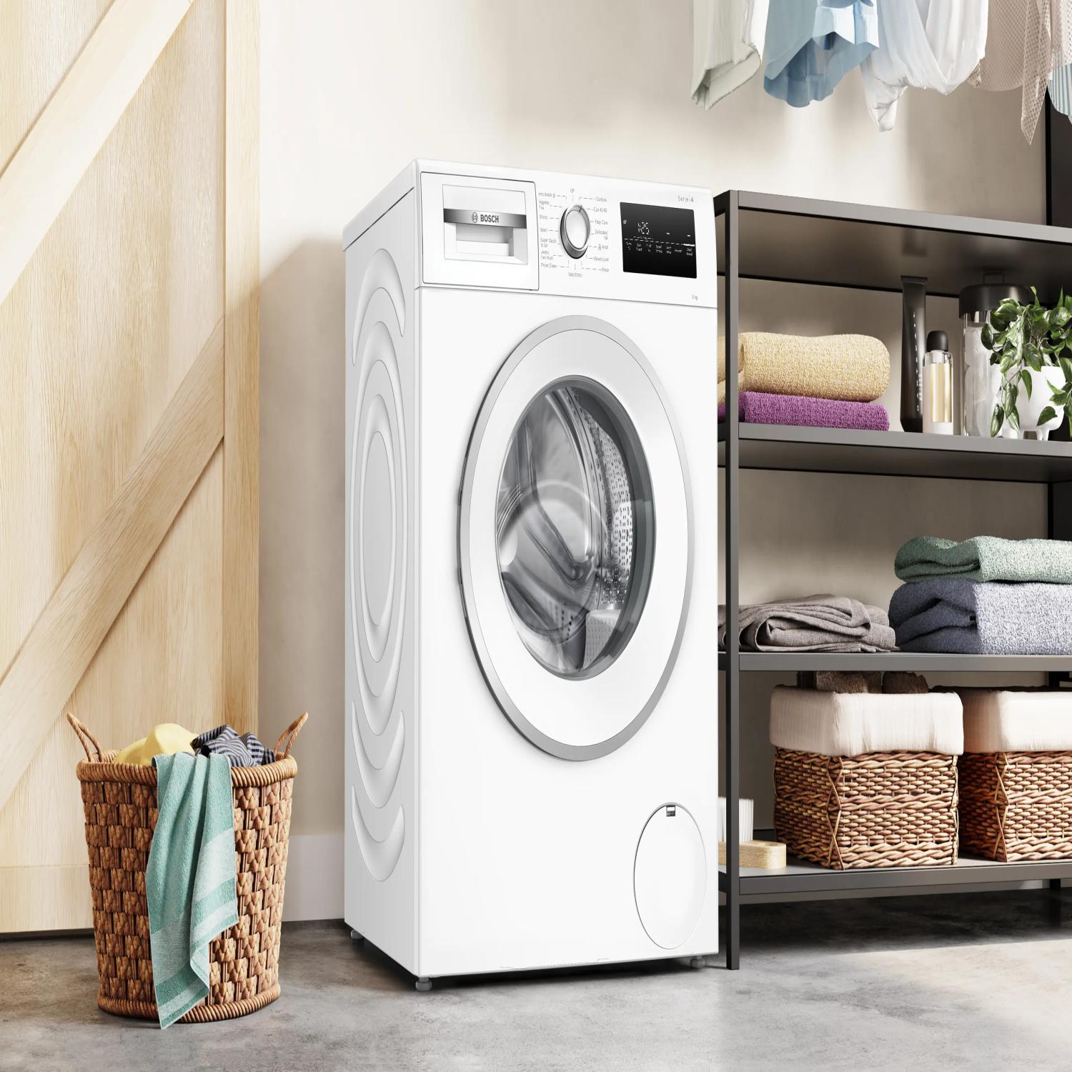 Bosch Series 4 Washing machine, front loader 9 kg max. 1400 rpm full image