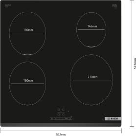 Bosch Series 4 Induction hob 60 cm surface mount without frame full image