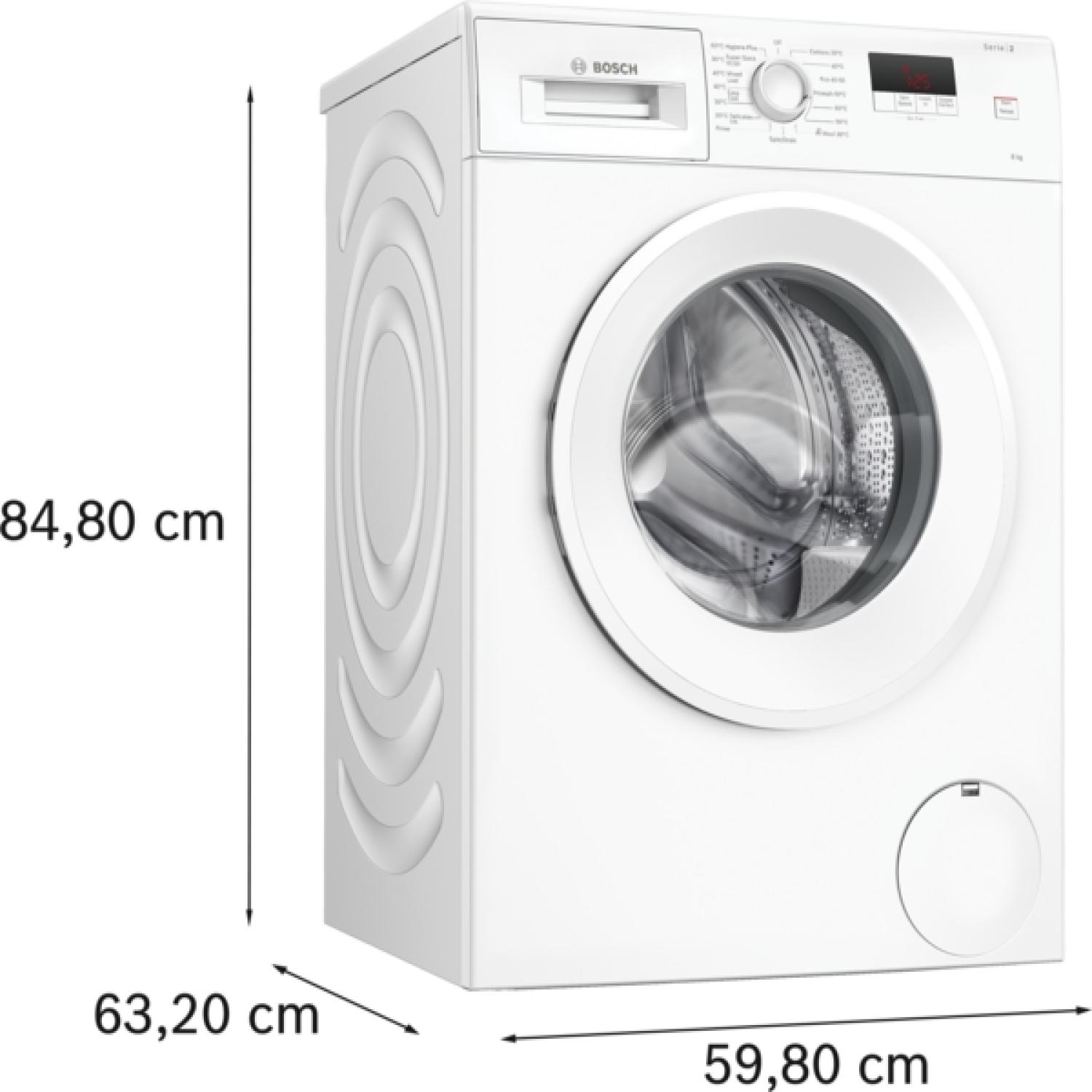 BOSCH Series 2 WGE03408GB 8KG Washing Machine 1400rpm A Rated White full image