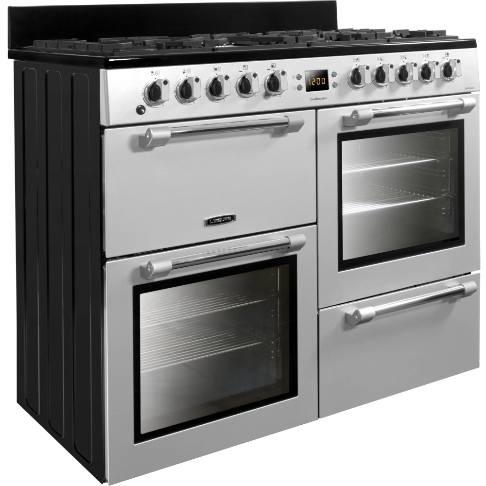 Leisure Cookmaster 100 CK100F232S 100cm wide Dual Fuel Range Cooker with Gas Hob - Silver - A/A Rated thumbnail image