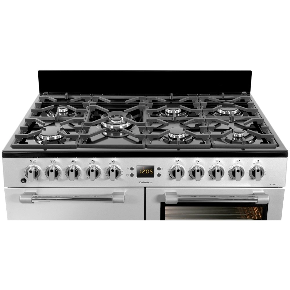 Leisure Cookmaster 100 CK100F232S 100cm wide Dual Fuel Range Cooker with Gas Hob - Silver - A/A Rated thumbnail image