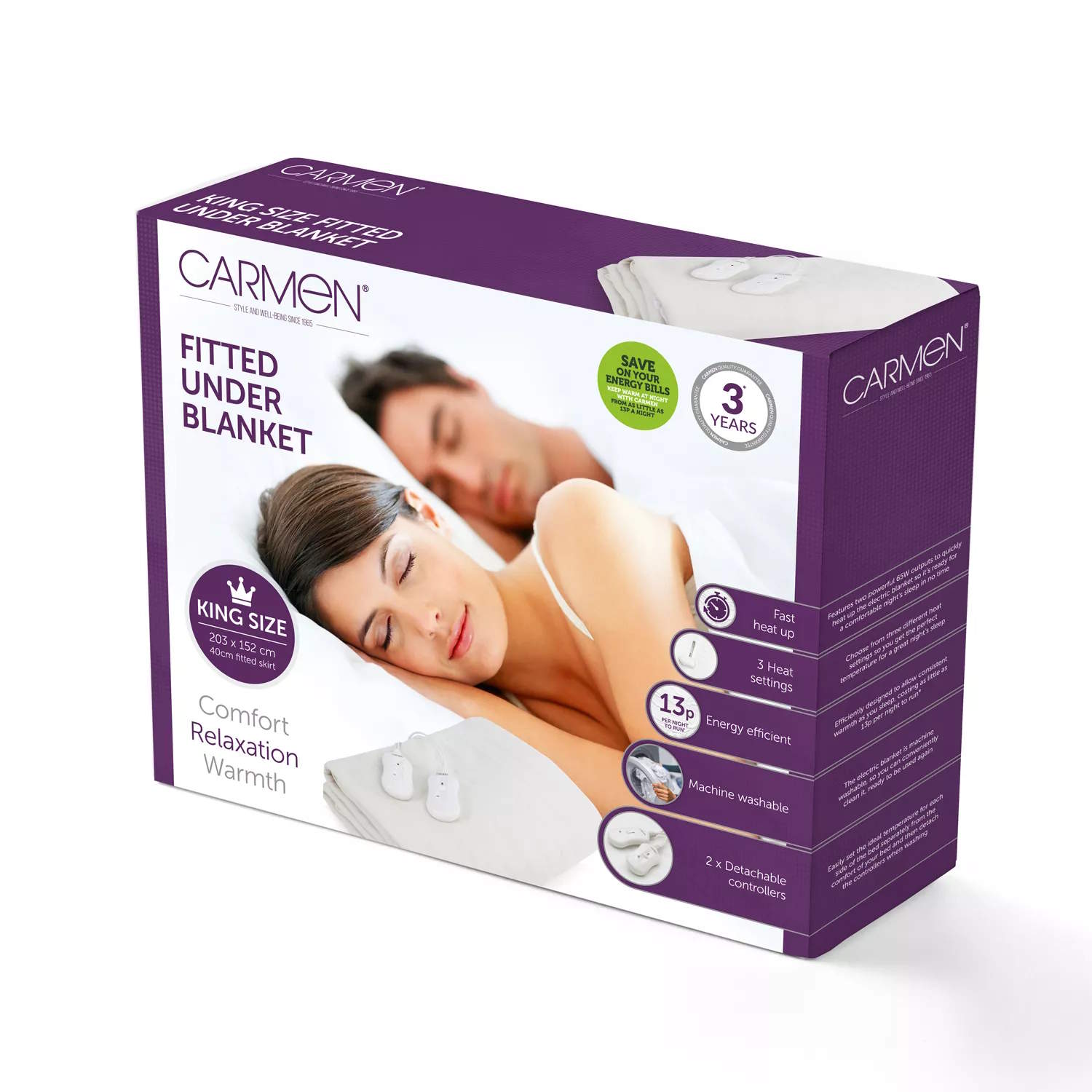 Kingsize Fitted Underblanket - Dual Control thumbnail image