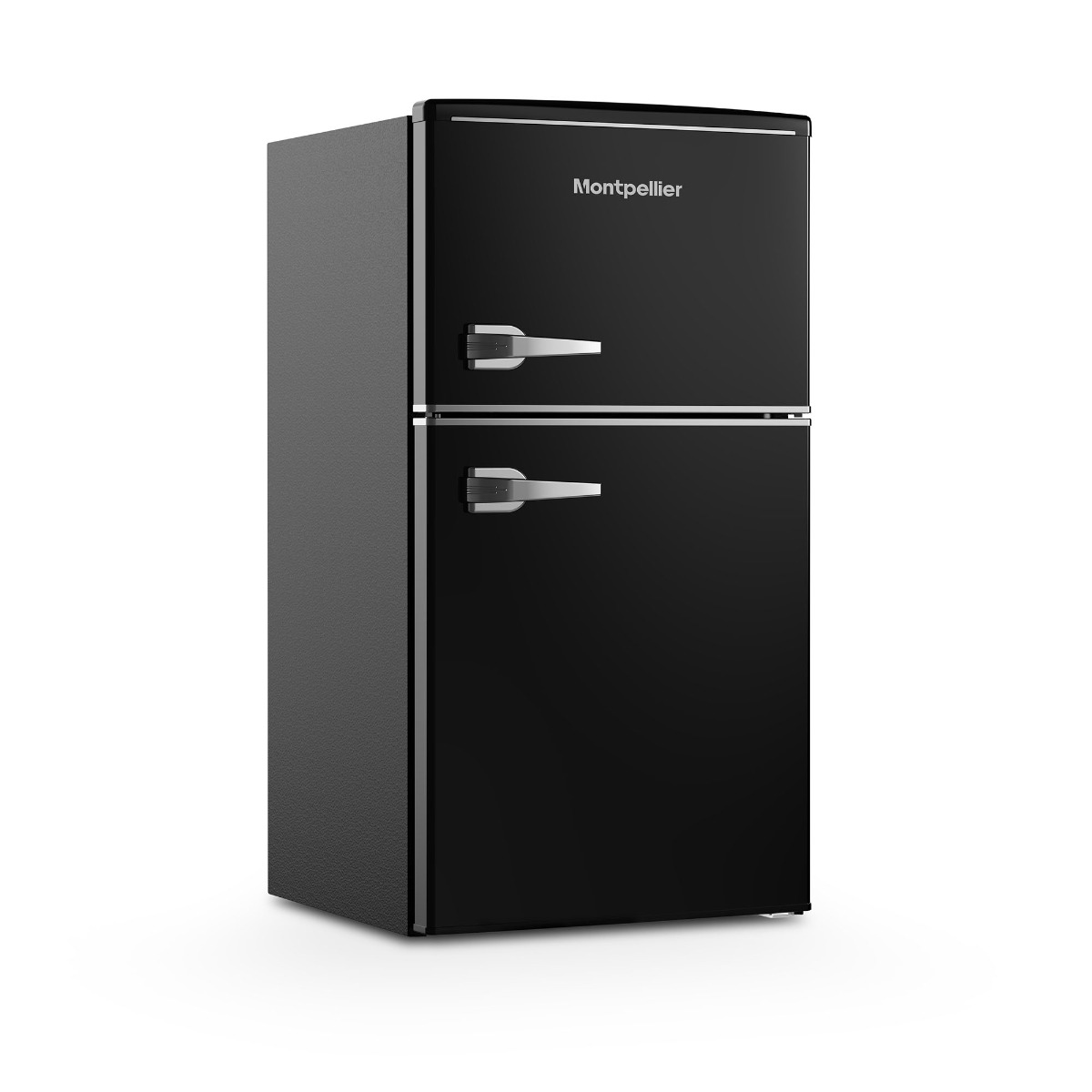 Montpellier Undercounter Retro Style Fridge Freezer - Black thumbnail image