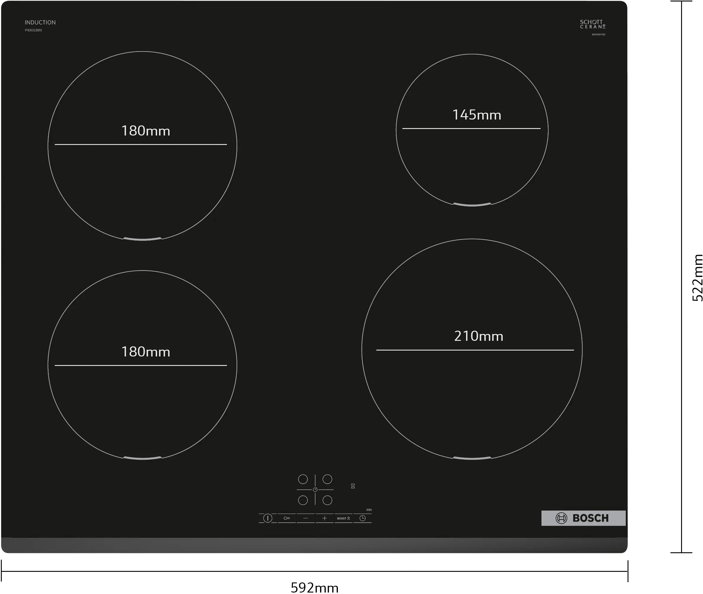 Bosch Series 4 Induction hob 60 cm surface mount without frame thumbnail image