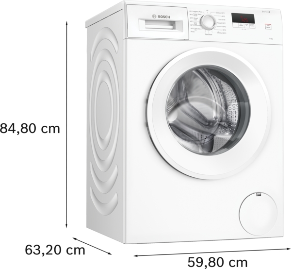 BOSCH Series 2 WGE03408GB 8KG Washing Machine 1400rpm A Rated White thumbnail image